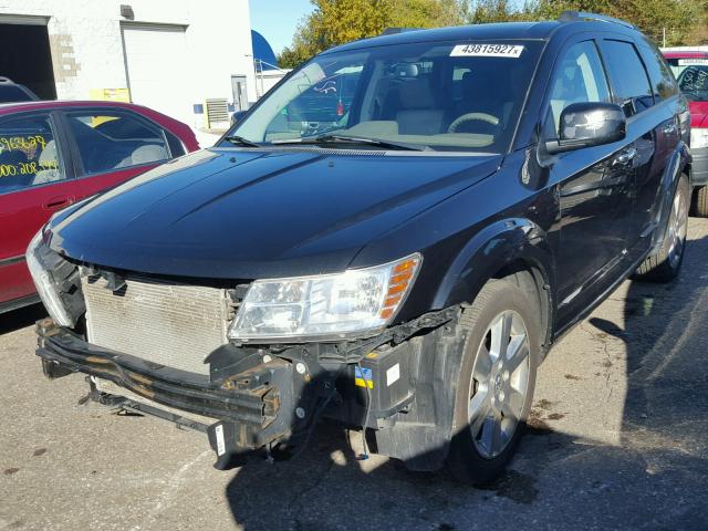 3D4GH67V99T109149 - 2009 DODGE JOURNEY BLACK photo 2