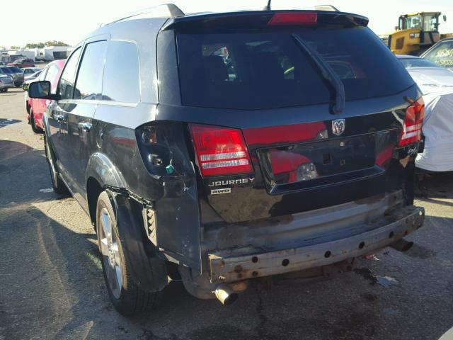 3D4GH67V99T109149 - 2009 DODGE JOURNEY BLACK photo 3