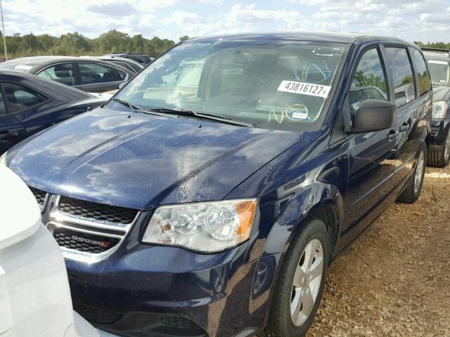 2C4RDGBG3DR516976 - 2013 DODGE GRAND CARA BLUE photo 2