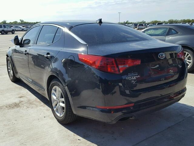 KNAGM4A78B5166842 - 2011 KIA OPTIMA BLACK photo 3