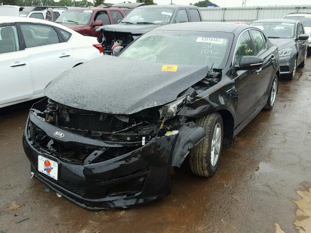 5XXGM4A74EG312785 - 2014 KIA OPTIMA BLACK photo 2