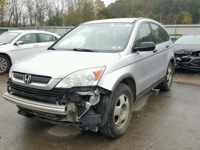 5J6RE48329L060088 - 2009 HONDA CR-V LX SILVER photo 2