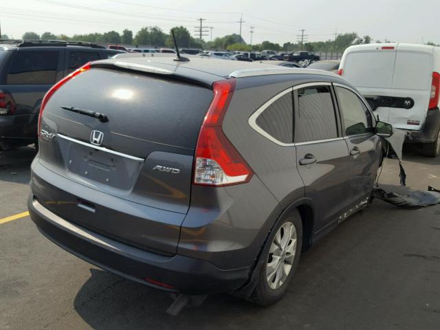 JHLRM4H75CC026555 - 2012 HONDA CR-V EXL GRAY photo 4