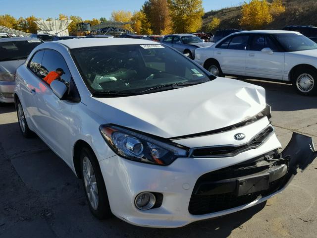 KNAFX6A81E5235348 - 2014 KIA FORTE EX WHITE photo 1