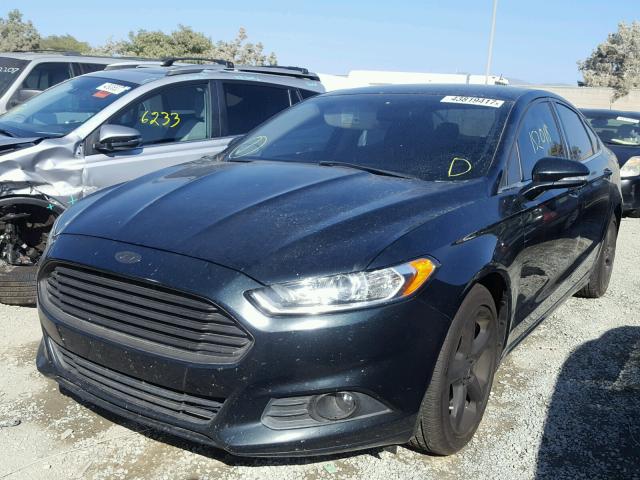 3FA6P0LU1ER194698 - 2014 FORD FUSION SE BLACK photo 2