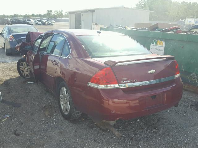 2G1WC58R779183987 - 2007 CHEVROLET IMPALA LT RED photo 3