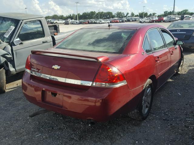 2G1WC58R779183987 - 2007 CHEVROLET IMPALA LT RED photo 4