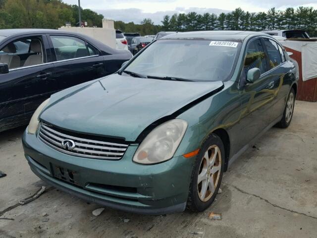 JNKCV51E43M002528 - 2003 INFINITI G35 GREEN photo 2