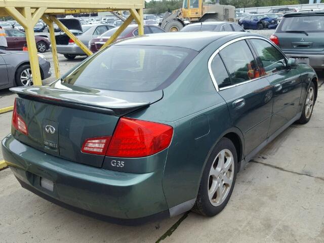 JNKCV51E43M002528 - 2003 INFINITI G35 GREEN photo 4