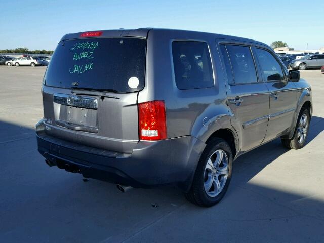 5FNYF3H51CB032674 - 2012 HONDA PILOT EXL GRAY photo 4