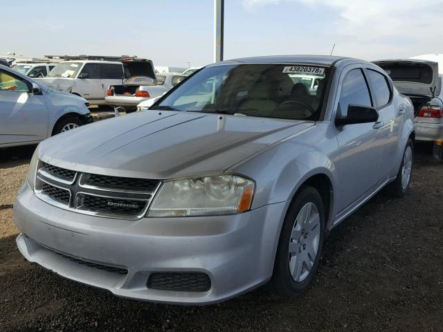 1B3BD4FB1BN537335 - 2011 DODGE AVENGER EX SILVER photo 2