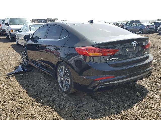 KMHD04LBXJU454011 - 2018 HYUNDAI ELANTRA SP BLACK photo 3