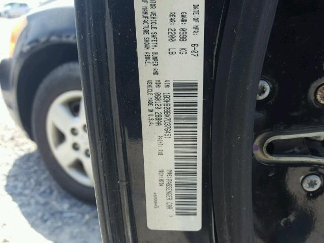 1B3HB28BX7D376451 - 2007 DODGE CALIBER BLACK photo 10