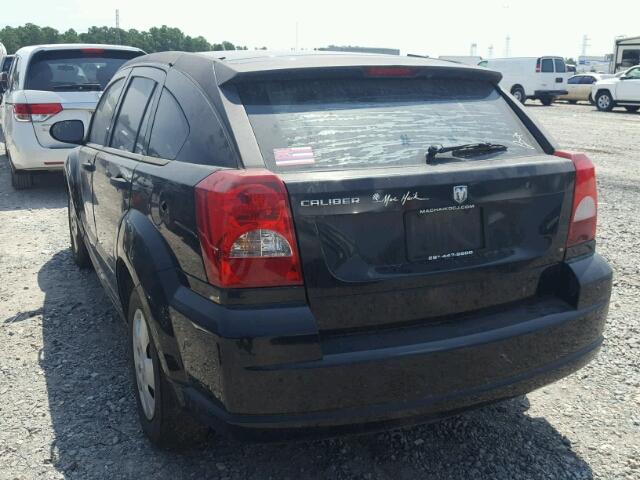 1B3HB28BX7D376451 - 2007 DODGE CALIBER BLACK photo 3