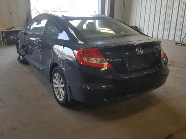 2HGFG3B05CH525478 - 2012 HONDA CIVIC EXL 黑色 照片 3