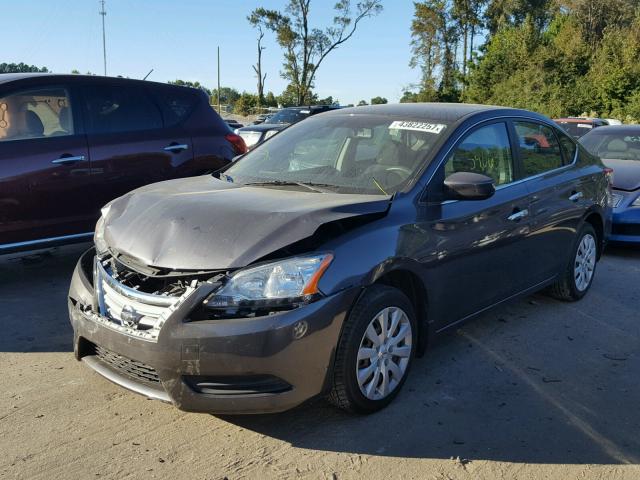 3N1AB7AP6DL671266 - 2013 NISSAN SENTRA S CHARCOAL photo 2