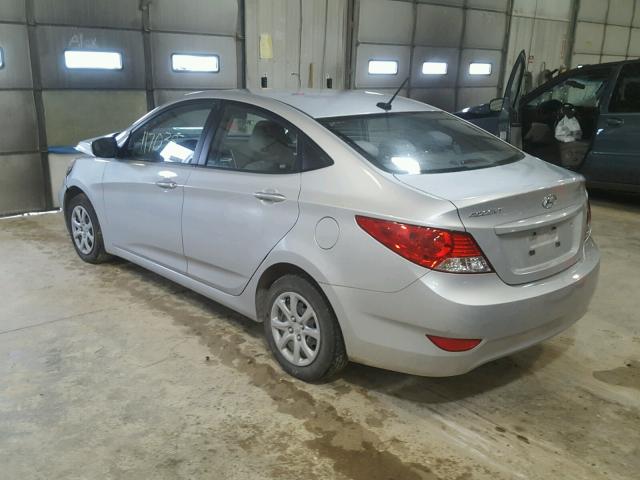 KMHCT4AE9CU207419 - 2012 HYUNDAI ACCENT GLS SILVER photo 3