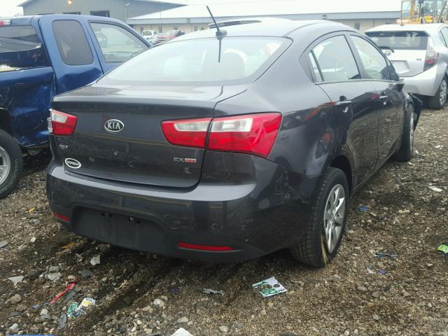 KNADN4A36C6069342 - 2012 KIA RIO GRAY photo 4