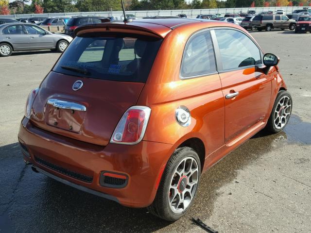 3C3CFFBR5CT169159 - 2012 FIAT 500 ORANGE photo 4