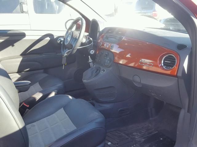 3C3CFFBR5CT169159 - 2012 FIAT 500 ORANGE photo 5