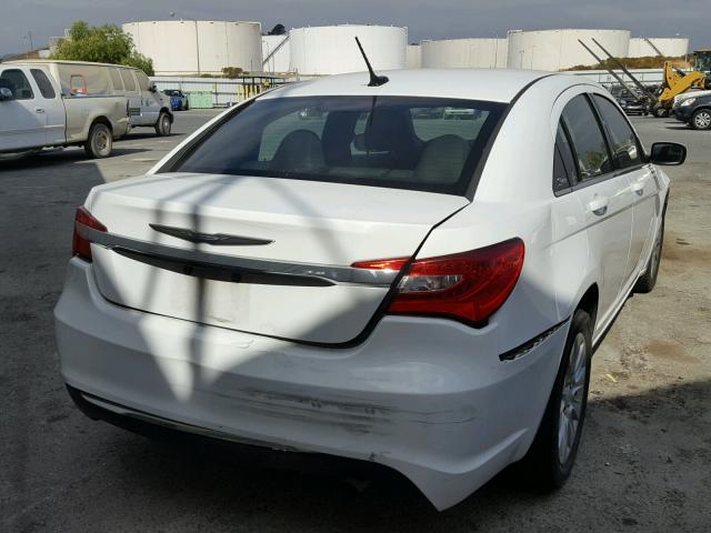 1C3CCBAB2CN158173 - 2012 CHRYSLER 200 LX WHITE photo 4