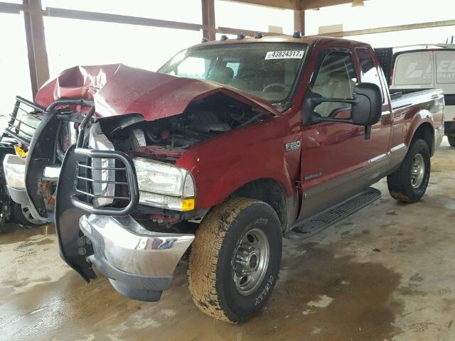 1FTNX21F92EA01752 - 2002 FORD F250 SUPER RED photo 2