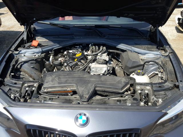 WBA1F5C57FV343422 - 2015 BMW 228 I GRAY photo 7