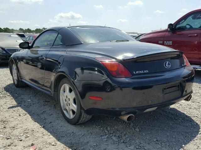 JTHFN48Y840058357 - 2004 LEXUS SC 430 BLACK photo 3