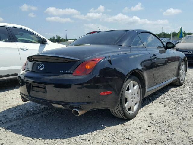 JTHFN48Y840058357 - 2004 LEXUS SC 430 BLACK photo 4