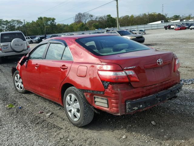 4T1BE46K98U245907 - 2008 TOYOTA CAMRY CE RED photo 3