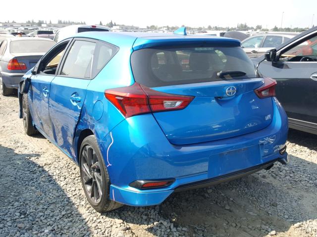 JTNKARJE9GJ515213 - 2016 TOYOTA SCION IM BLUE photo 3