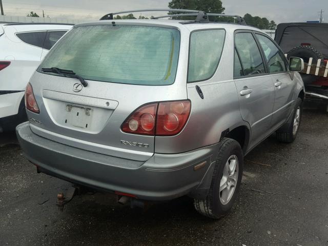 JT6HF10U9X0072021 - 1999 LEXUS RX 300 SILVER photo 4