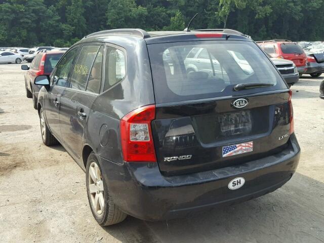 KNAFG526X87133661 - 2008 KIA RONDO LX BLACK photo 3