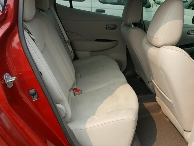 JN1AZ0CP1CT020573 - 2012 NISSAN LEAF SV RED photo 6