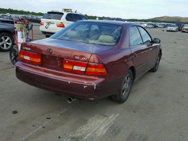 JT8BF28G0X5060781 - 1999 LEXUS ES 300 RED photo 4