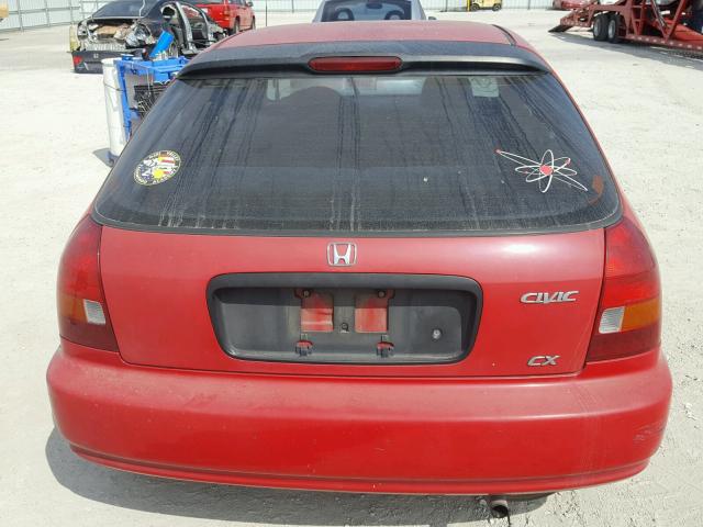 2HGEJ642XWH107192 - 1998 HONDA CIVIC CX RED photo 9