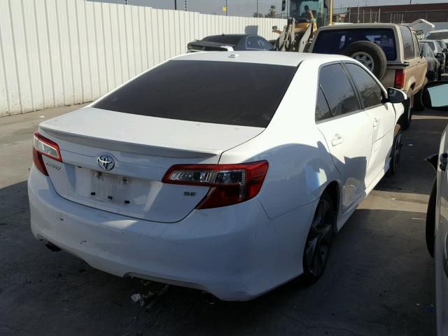 4T1BK1FK2CU014816 - 2012 TOYOTA CAMRY SE WHITE photo 4