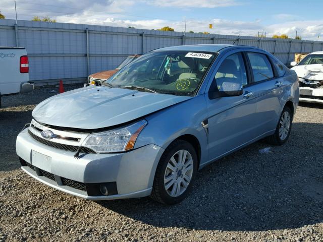 1FAHP35N38W199855 - 2008 FORD FOCUS SE BLUE photo 2