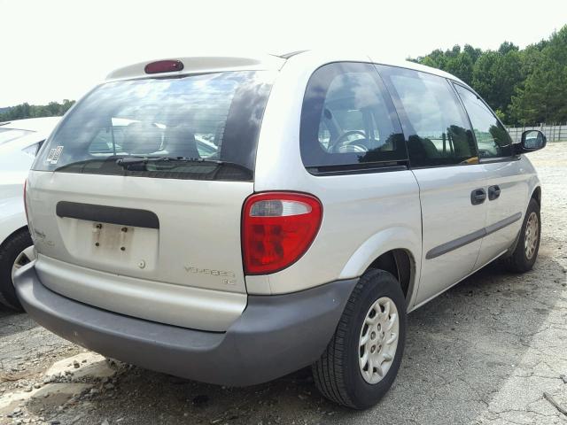 1C8GJ15B82B573536 - 2002 CHRYSLER VOYAGER EC SILVER photo 4