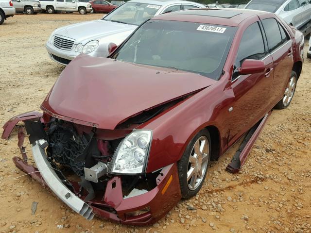 1G6DC67A250196544 - 2005 CADILLAC STS RED photo 2