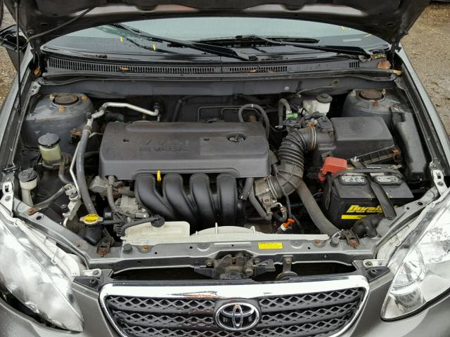 1NXBR32E25Z522486 - 2005 TOYOTA COROLLA GRAY photo 7