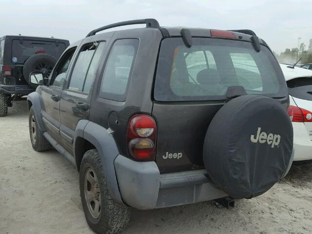 1J4GK48KX5W533803 - 2005 JEEP LIBERTY SP GRAY photo 3