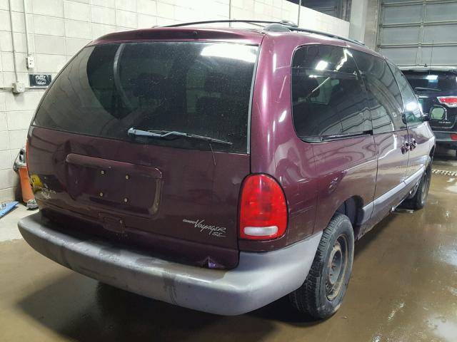 1C4GJ44G6YB711762 - 2000 CHRYSLER GRAND VOYA PURPLE photo 4