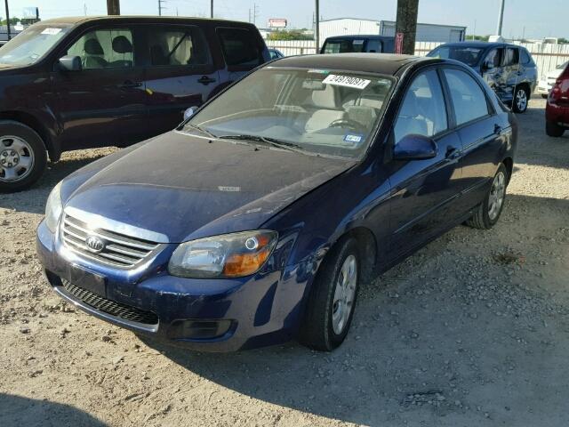 KNAFE221095622169 - 2009 KIA SPECTRA EX BLUE photo 2