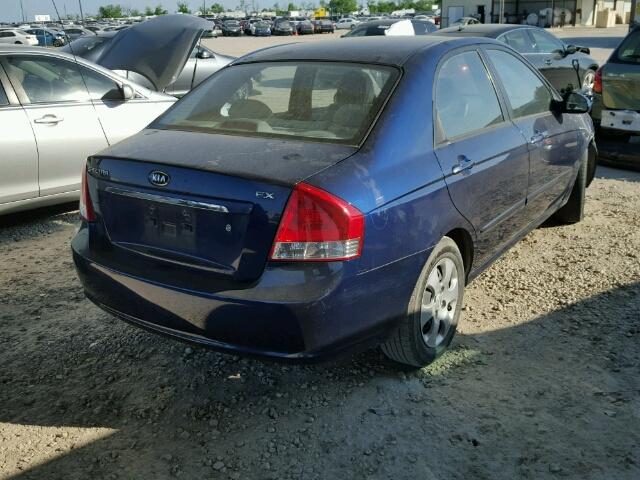 KNAFE221095622169 - 2009 KIA SPECTRA EX BLUE photo 4