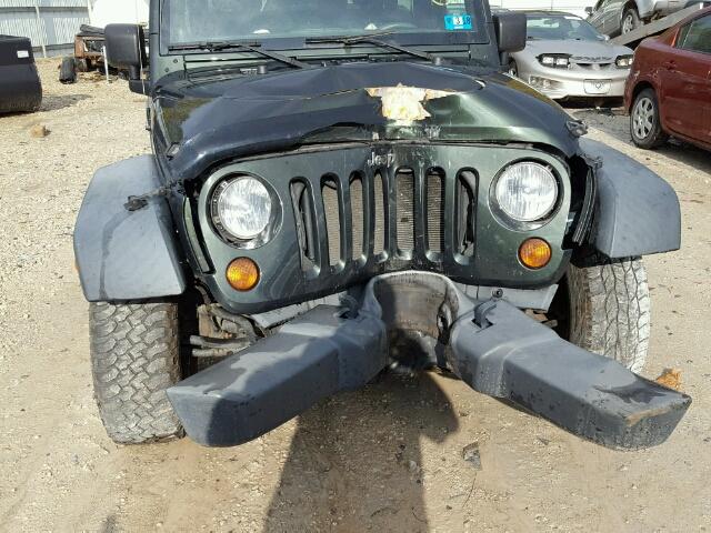 1J4AA2D15BL623223 - 2011 JEEP WRANGLER S GREEN photo 9