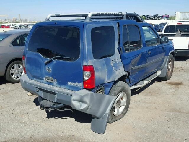 5N1ED28T14C634423 - 2004 NISSAN XTERRA XE BLUE photo 4