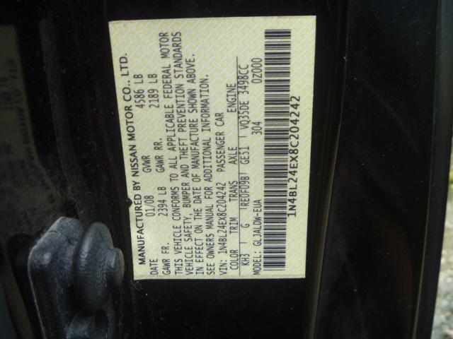 1N4BL24EX8C204242 - 2008 NISSAN ALTIMA 3.5 BLACK photo 10