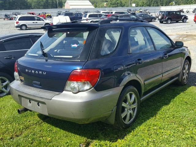 JF1GG68525H811441 - 2005 SUBARU IMPREZA OU BLUE photo 4