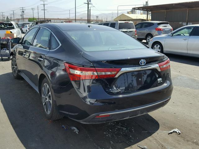 4T1BD1EB4JU059829 - 2018 TOYOTA AVALON HYB BLACK photo 3